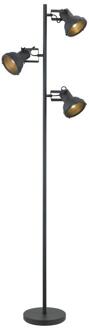 Vloerlamp Riga 3-spot - - 152xØ22 Cm - Metaal - Zwart