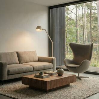 vloerlamp Silka, 173 cm, beige, verstelbaar, E27