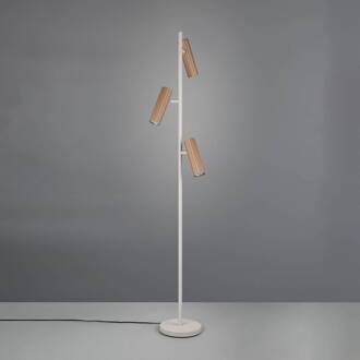 Vloerlamp Soka, bruin/grijs, hoogte 150 cm, metaal, 3-lamps. bruin, grijs