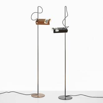 vloerlamp Spider, zwart/chroom, metaal, aluminium zwart, chroom