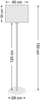 Vloerlamp Susan, wit/beige/goud wit, beige, goud