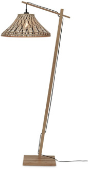 Vloerlamp Tahiti - Bamboe|Zwart - 65x45x150cm Bruin