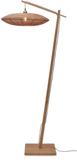 Vloerlamp Tanami - Bamboe|Rotan - 78x55x176cm Bruin
