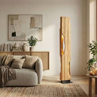 vloerlamp Tarry, hout, hoogte 137 cm, 4 x E27 licht hout