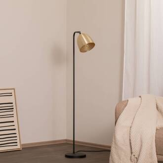 Vloerlamp Tattoo 4091 goud antiek/zwart, metaal hoogte 120 cm antiek goud, zwart