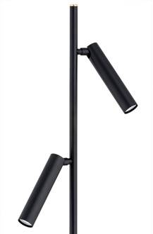 Vloerlamp Torre, 2-lamps, zwart