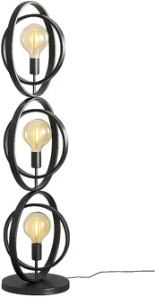 Vloerlamp Turn Around 3 lichts H 124 cm mat zwart