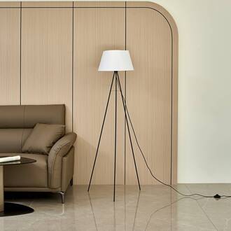 vloerlamp vloerlamp, stoffen kap, bruin bruin, zwart