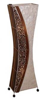 Vloerlamp Wayan 100 cm bruin, wit, grijs