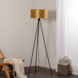 vloerlamp Zofia, goudkleurig goud, zwart