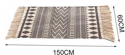 Vloermat Katoen Linnen Kwastje Tapijt Bohemian Footcloth Antislip Rug Theetafel Tapijt Home Decor Wasbare Tapijten Keuken matten