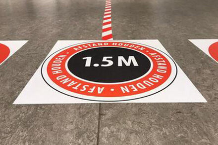 Vloersticker 130x130 cm