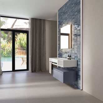 Vloertegel Borneo 120x280 cm Betonlook Mat Wit - Vloertegel Borneo 120x280 cm Betonlook Mat Wit (prijs Per Tegel)