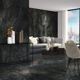 Vloertegel Etile Manhattan 120x120 cm Pulido Midnight E-Tile