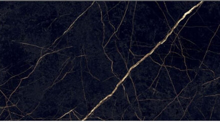 Vloertegel Flaviker Supreme Evo 60x120 cm Marmerlook Antique 3D Zwart Flaviker