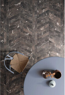 Vloertegel Flaviker Supreme Memories 7.5x40.7 cm Mat Zwart Flaviker