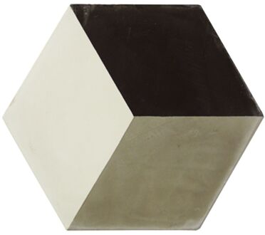 Vloertegel Marrakech hexagon decor 3-dimensionaal grijs 17x17cm