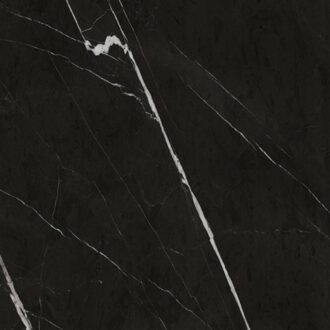 Vloertegel Mykonos Excelsior Black 120x120 cm Glans Marmerlook Zwart Mykonos