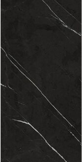 Vloertegel Mykonos Excelsior Black 60x120 cm Glans Marmerlook Zwart Mykonos