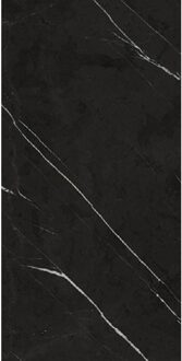 Vloertegel Mykonos Excelsior Black 60x120 cm Glans Marmerlook Zwart Mykonos