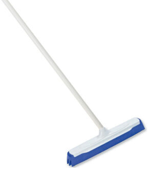 Vloertrekker/waterbezem - kunststof/rubber - breedte kop 40 cm - steel metaal 120 cm