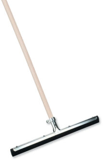 Vloertrekker/waterbezem - metaal/rubber - breedte kop 45 cm - steel hout 120 cm