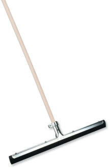 Vloertrekker/waterbezem - metaal/rubber - breedte kop 45 cm - steel hout 140 cm