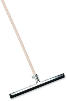Vloertrekker/waterbezem - metaal/rubber - breedte kop 60 cm - steel hout 120 cm