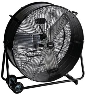 Vloerventilator - Drum - Metaal - Ø 75 Cm - Zwart