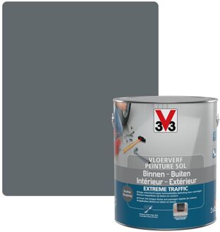 Vloerverf Extrême Traffic Grafiet Zijdeglans 2,5l
