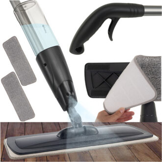 Vloerwisser - 600 ml - dweil - dweil met spray - incl microvezeldoeken - vloermop