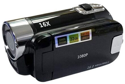 Vlog Camera Recorder Video Camera Camcorder 16X Digitale Zoom Lcd Flip Screen. zwart-UK