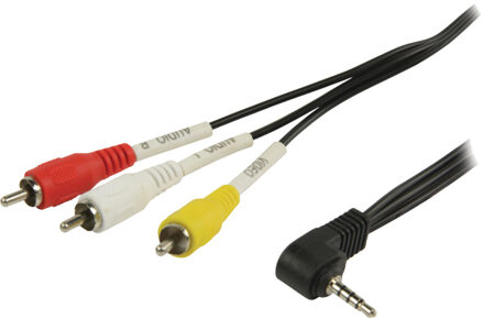 VLVP22400B20 Composiet Videokabel 3.5 Mm Male - 3x Rca Male 2.00 M Zwart