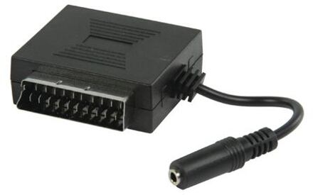 VLVP31930B02 tussenstuk voor kabels Scart + 3.5mm Scart Zwart
