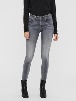 Vmlux Regular Waist Slim Fit Jeans Dames Grijs - XS