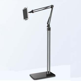 Vmonv 140Cm Dubbele Pole Opvouwbare Floor Tablet Stand Voor 5-12.9 Inch Telefoon Tablet Lui Bed Mount Houder voor Iphone Ipad Pro12.9