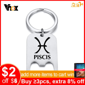 Vnox Custom Key Chain with Bottle Opener Multi Function Stainless Steel Accessory Personalize Gift