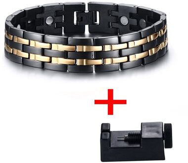Vnox Mannen Gezonde Magnetische Armband Energie Lange Rvs Sieraden Gratis Aanpassing Tool