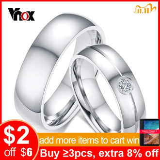 Vnox Simple Stainless Steel Wedding Bands Ring for Women Men Never Fade Female Classic Engagement Personalized Alliance