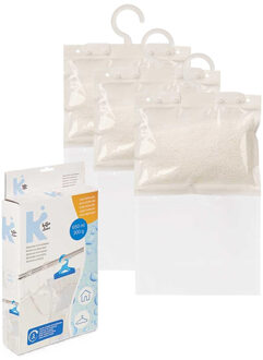 Vocht opnemende korrels 650 gram - 3x - Tegen schimmel/condens/geur - kledingkast - aan ophang haak