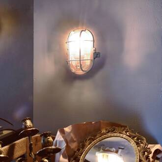 Vochtbestendige lamp Sotano Retro grijs 19 x 12 cm IP44 kunststof