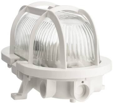 Vochtbestendige lamp Sotano Retro wit 19 x 12 cm IP44 kunststof