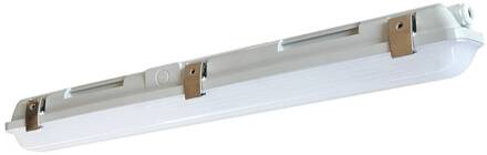Vochtbestendige LED lamp 661060, grijs, lengte 65,5 cm, IP65 grijs, wit, metaalachtig