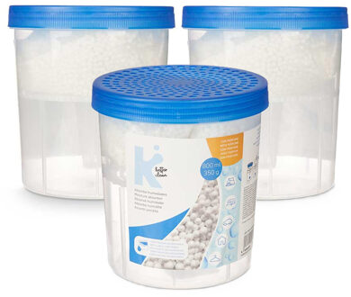 Vochtvanger 800ml - 3x - opneem korrels - Tegen schimmel/condens/geur - kelder/garage/huis/kasten