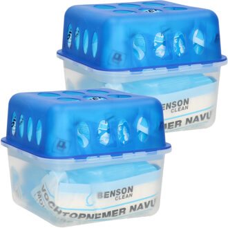 Vochtvanger/vochtopnemer - 2x - 400 ml - 13 x 13 x 12 cm - inclusief navulling