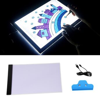 Vococal Usb Powered Ultra-Dunne A4 Led Tekentafel Pad Animatie Tracing Lichtbak Lichttafel Tablet Leeg Canvas Voor schilderen
