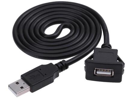 Vodool 1M Usb 2.0 A Man-vrouw Auto Flush Mount Verlengkabel Auto Van Dashboard Flush Mount Dual usb Socket Auto Accessoires