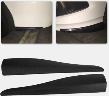 Vodool 2 Stuks Carbon Fiber Patroon Rubber Auto Voorbumper Body Deur Edge Guard Protector Anti-Kras Sticker Strip auto Styling