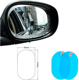 Vodool 4Pcs 95X135Mm Auto Side Achteruitkijkspiegel Waterdichte Films Auto Deur Spiegel Anti Fog Regendicht Beschermende films
