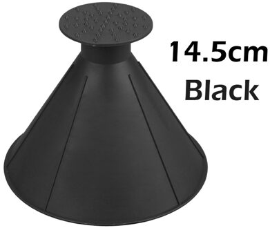 Vodool Auto Magic Sneeuw Schop Schraper Winter Outdoor Voorruit Ijskrabber Schop Kegel Vormige Trechter Sneeuw Remover Gereedschap Zwart 14.5cm zwart